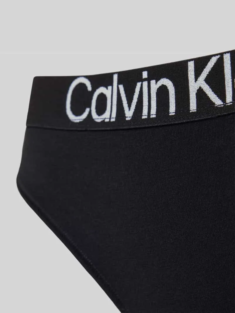 Calvin Klein String met label in band, model 'MAX' zwart, foto 3