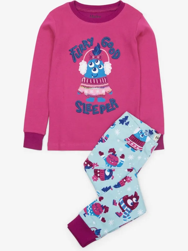 Hatley 2 delige pyjama set roze