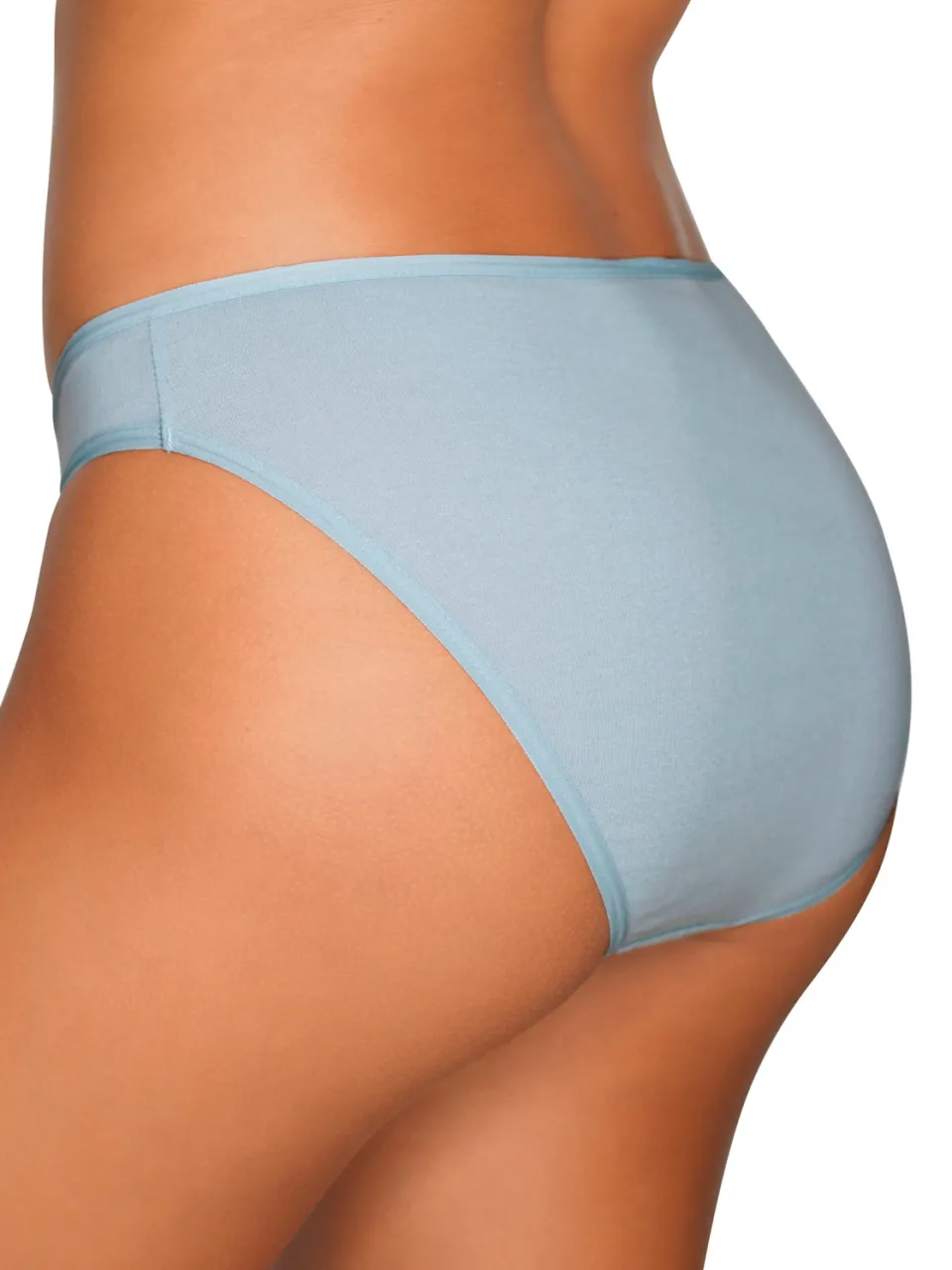 bikinislip marineblauw mix van blauw en apricot