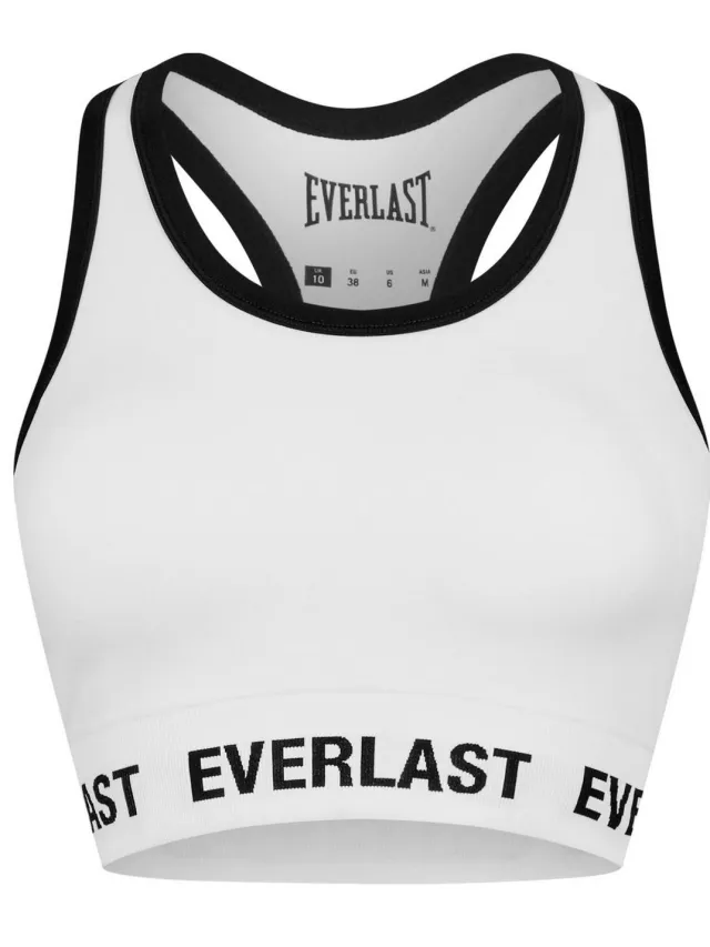 Everlast Dames/Dames Gebogen Sportbeha met Logo (Wit)
