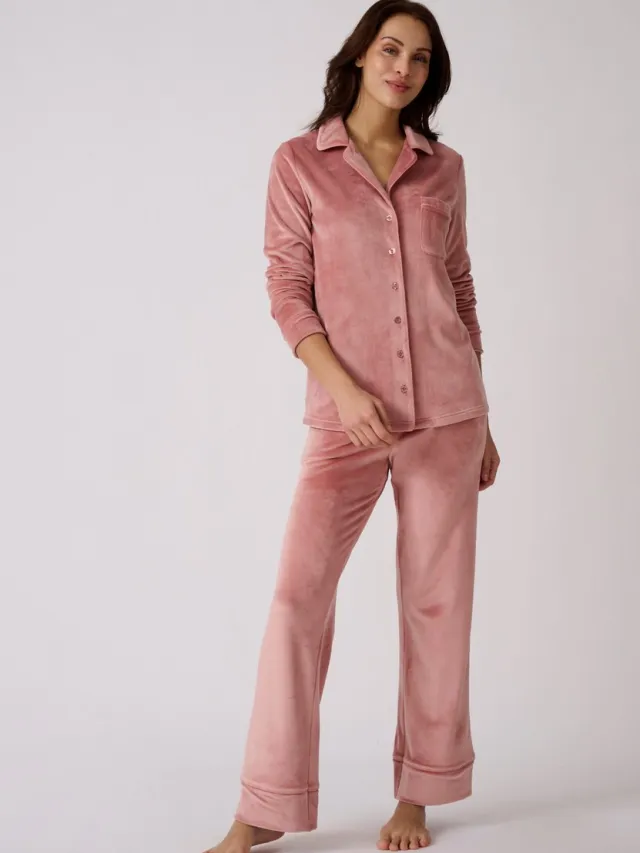 Damart Pyjama fluweel Thermolactyl - Dames - Roze - 50-52 (XL)