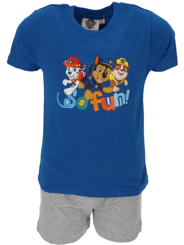 PAW Patrol Shortama - Blauw Multi Colour