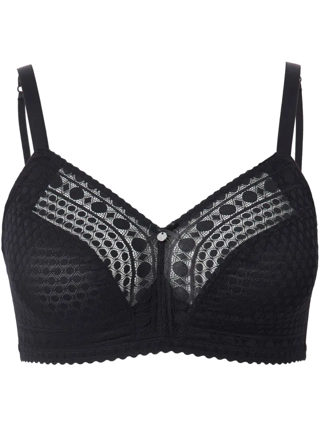 TruYou Dames - TRUYOU bralette zonder beugels zachte cups kant - Zwart