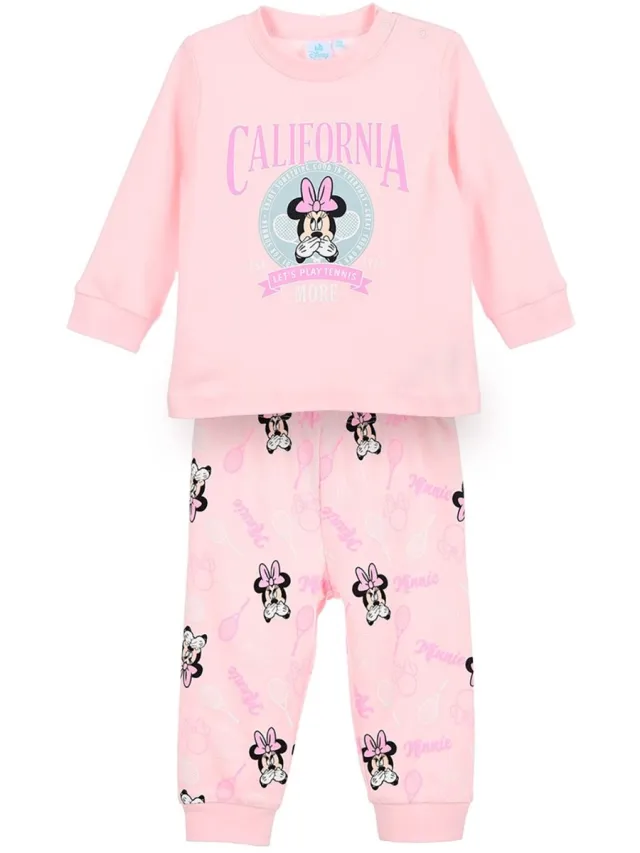 Disney Minnie Mouse Pyjama - Katoen - California - Lichtroze - 36 Maanden