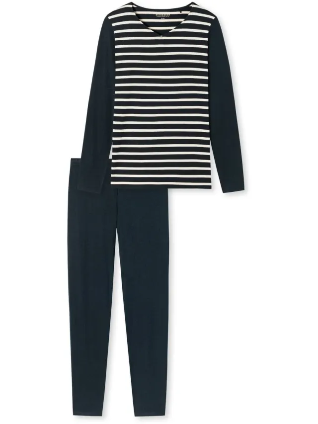 Schiesser Maat XL Essentials Stripes Dames Pyjamaset Multi