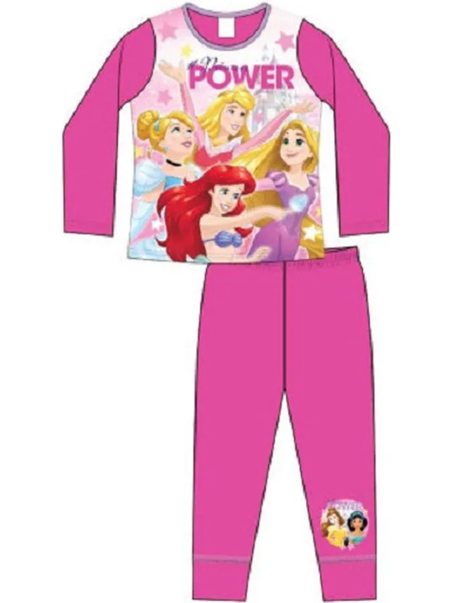 Disney Princess Power pyjama - roze - Disney Prinses meisjespyjama