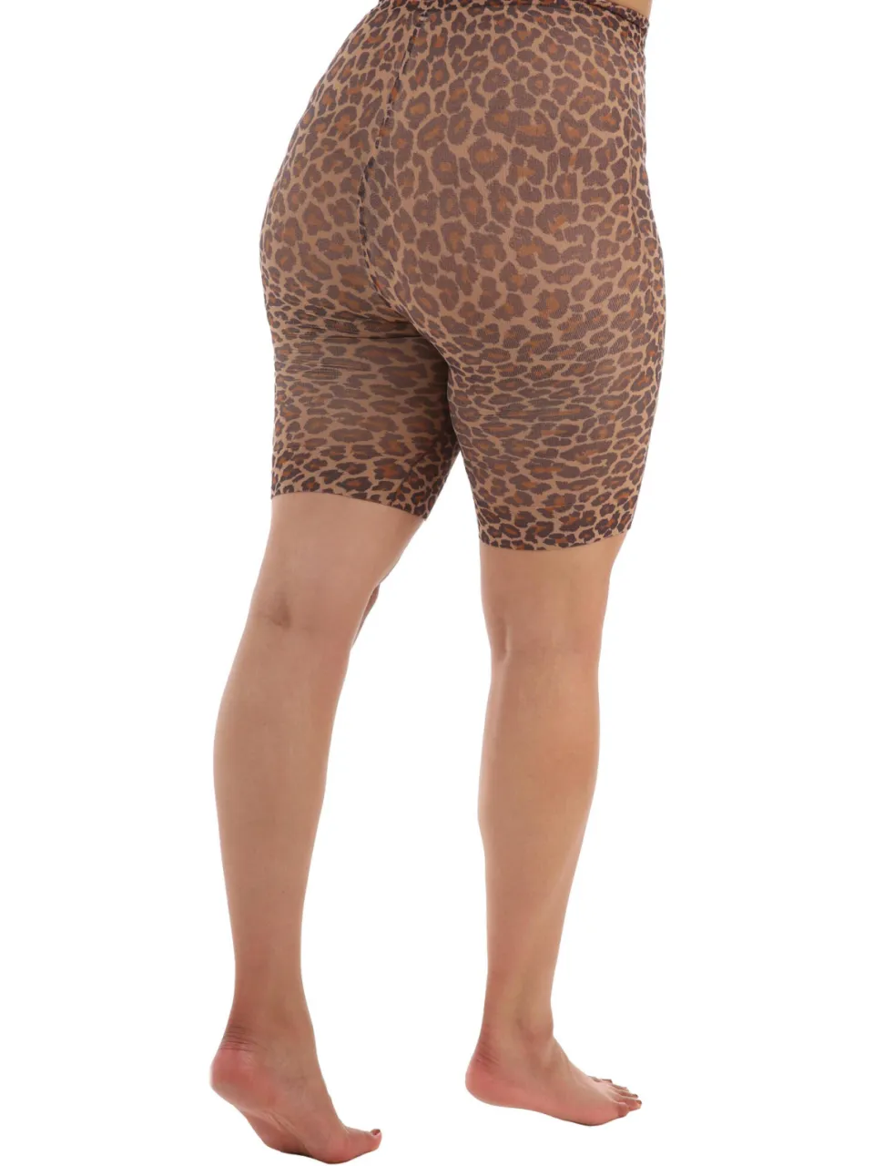 Pamela Mann biker short met luipaardprint bruin/rood/zwart, foto 2