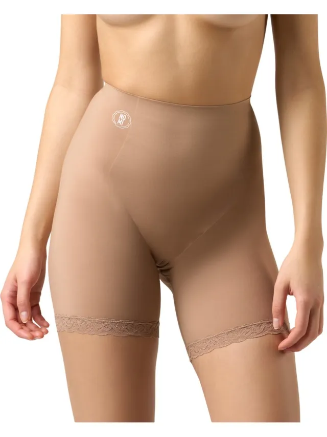 NOMI Shapewear Corrigerend Broekje Dames – Naadloos Ondergoed voor Buik en Bovenbenen – Anti Schuur Short – Camel – Cinnamon