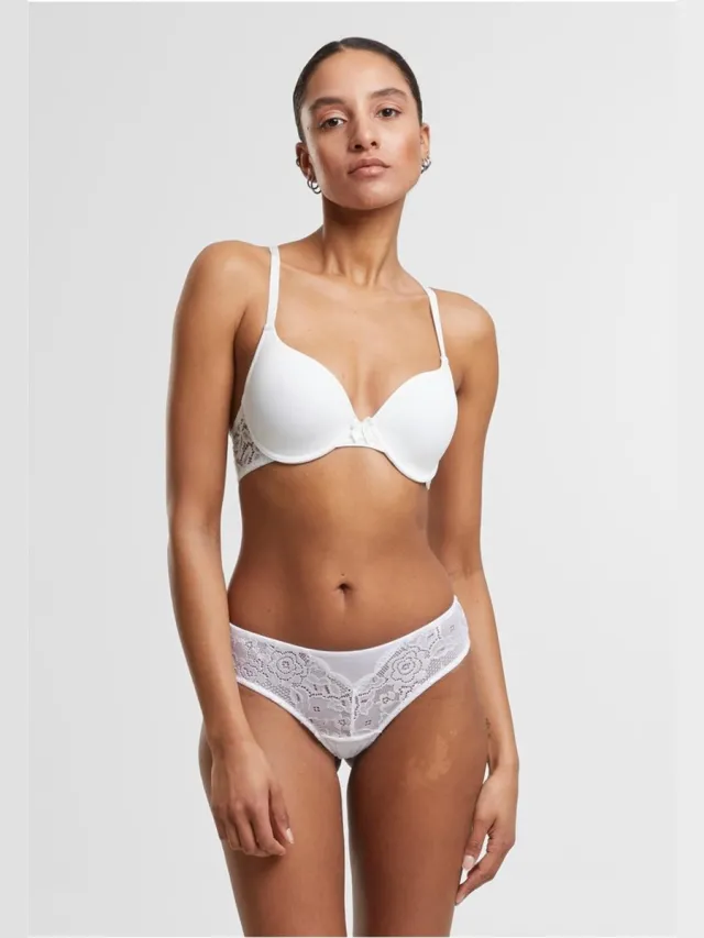 Urban Classics Padded with Lace at Back BH - 85C - Wit