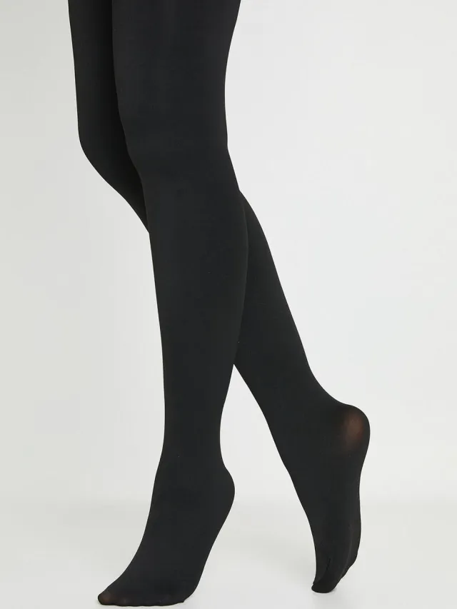 boohoo Dames Thermische fluwelen pluche tights Zwart