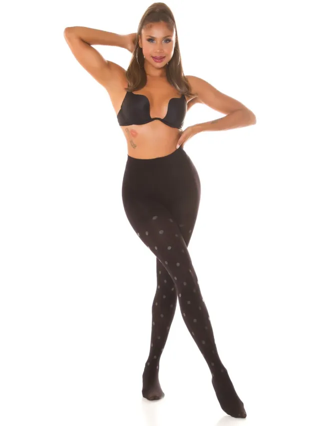 Koucla Zwarte panty met stippen