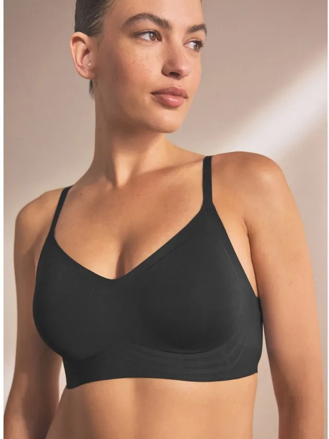 Next Dames - Gladmakende Ultimate Comfort beha, zonder beugel, met lichte vulling - Zwart Black
