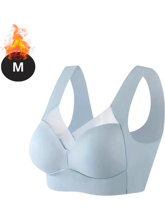 Bovista BH Zonder Beugel - Zonder Bandjes - Push-up Bh's - Comfort Beha - Comfortabel - Sterk - Dames - Lichtblauw