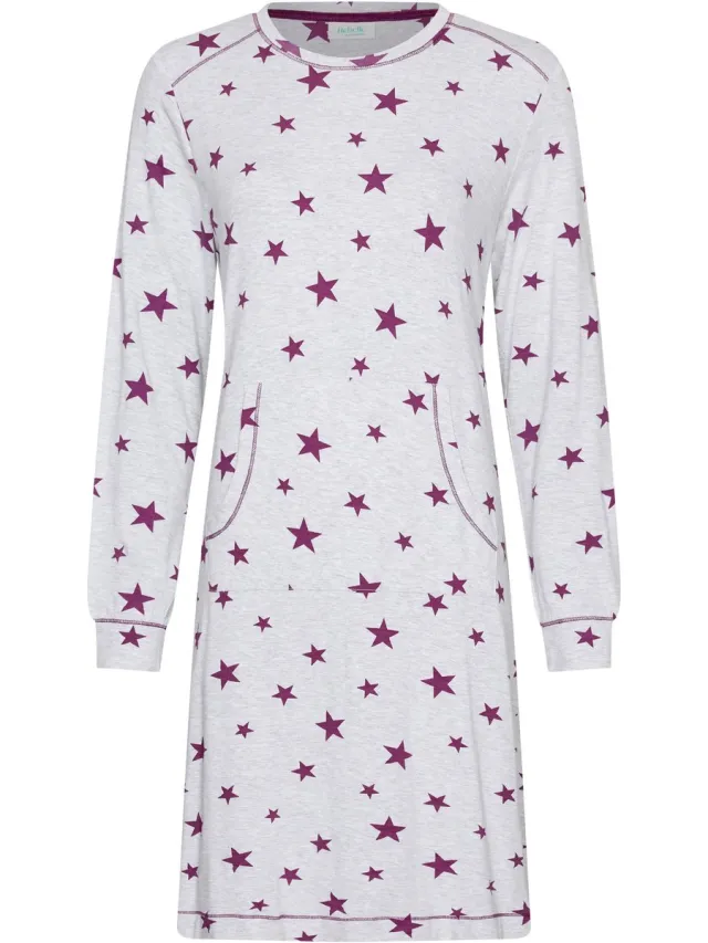 Rebelle MyRebelle- Nachthemd - Starlight Magic - Viscose - Paars/Grijs