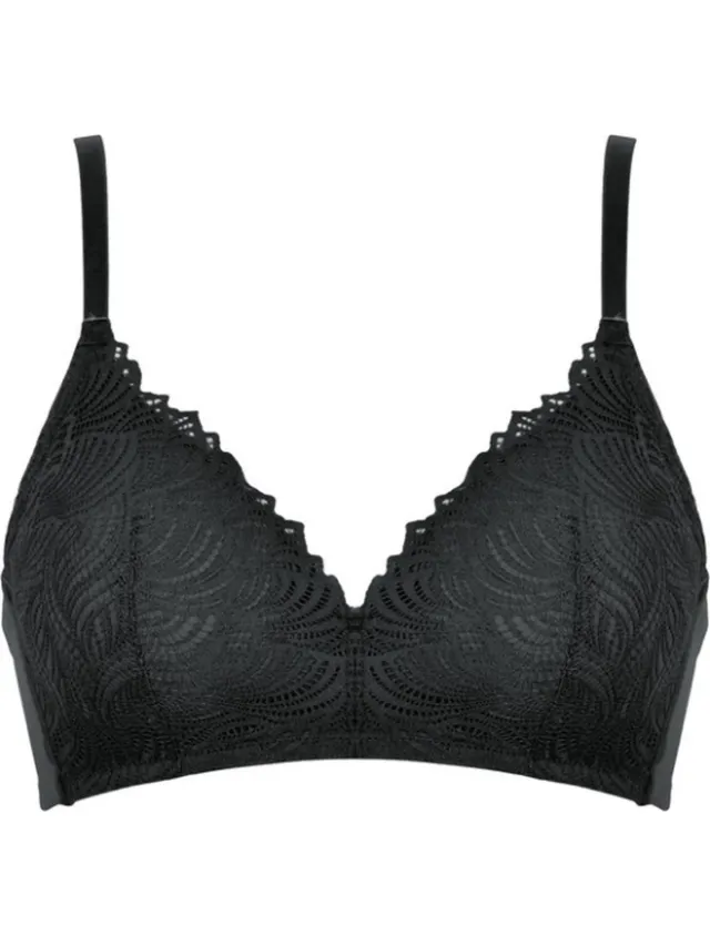 Naturana Soft bh met kant - 5674 - Zwart