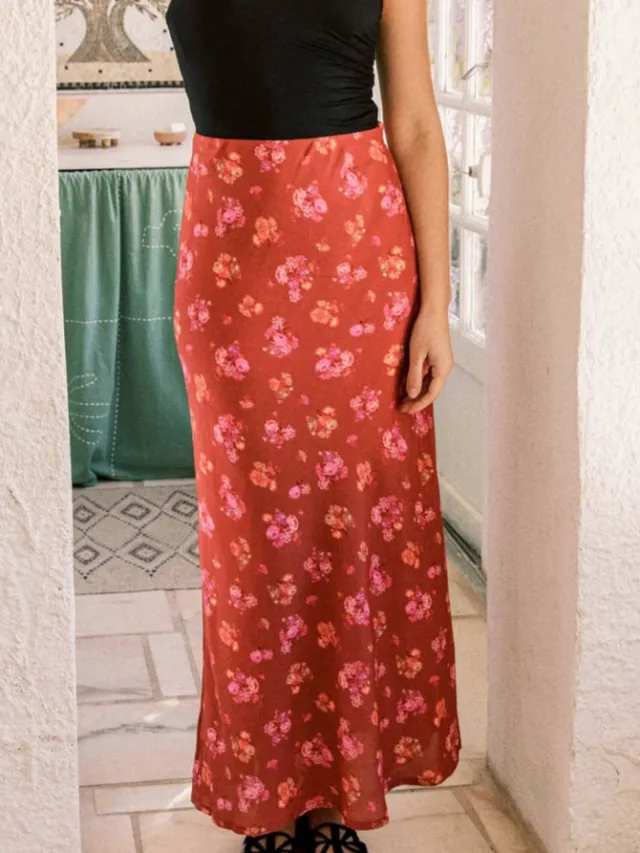 Avani dames vegan Maxirok Iris Rood, foto 2
