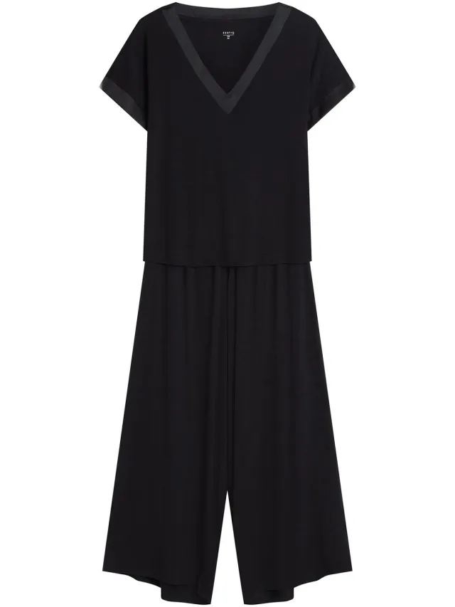 ESOTIQ Onyx - Damespyjamaset - Zwart - Viscose
