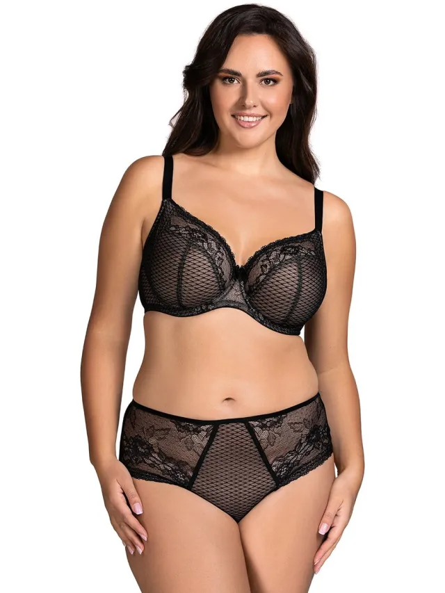 Vivisence Vrouwenbeha Met Beugel Bloemen Kant En Verstelbare Bandjes Elegante En Comfortabele Beha Voor Optimale Ondersteuning En Vrouwelijke Uitstraling Perfect Voor Dagelijks Dragen, Zwart,90F