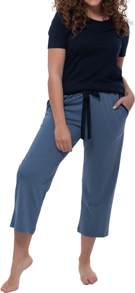 Ammann Dames pyjama Night & Home blauw