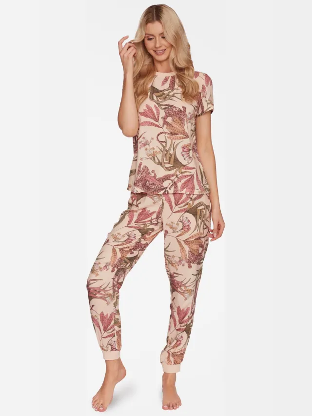 ESOTIQ Cadell - Damespyjama - 100% viscose veelkleurig