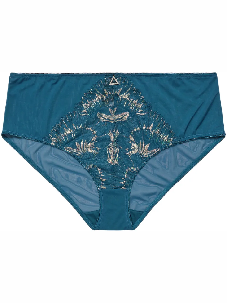 Yours Tailleslip Met Iridescent Kanten Inzet In Blauwgroen-64, foto 5