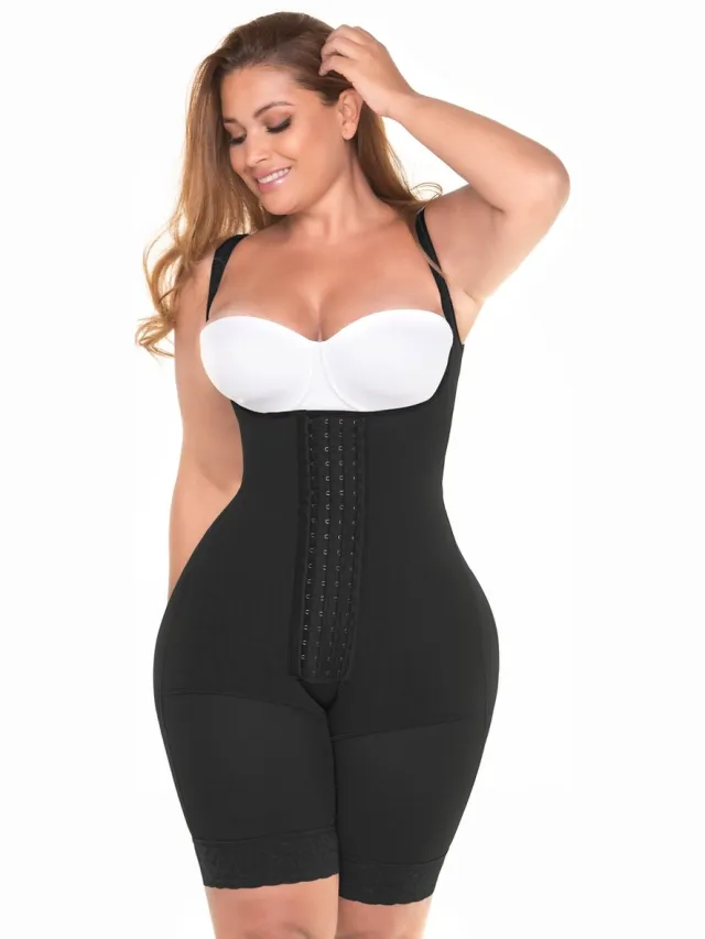 MariaE FAJA COLOMBIANAS | BODYSUIT DAMES | COLOMBIAANSE SHAPEWEAR | DRUKPAK BBL BUIKWANDCORRECTIE LIPOSUCTIE POSTOPERATIEVE FAJA RA005 MAAT XS ZWART