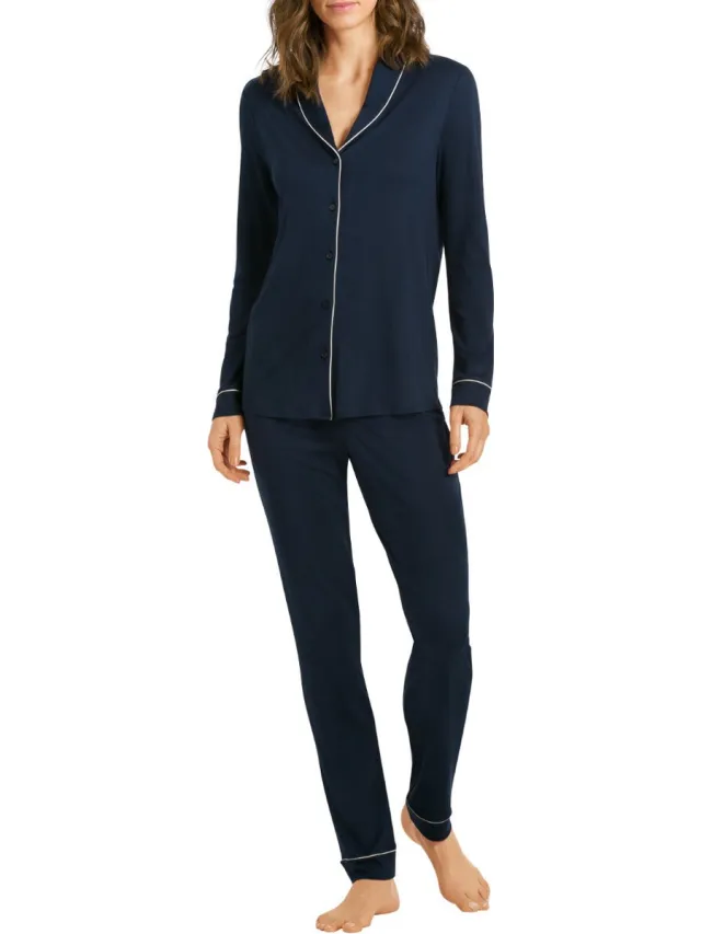 Hanro Pyjama met lange mouwen van Natural Comfort