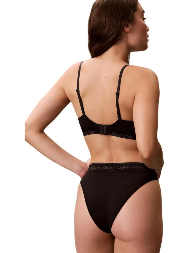 Calvin Klein Lightly Lined Triangle bralette zwart