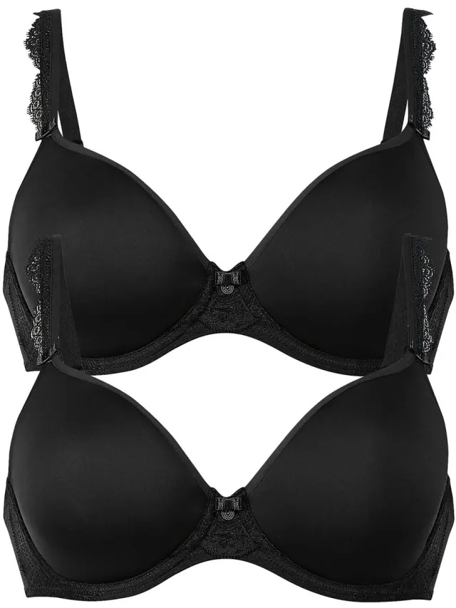 Anita 2-pack beugel-BH met spacer-cups Selma zwart zwart