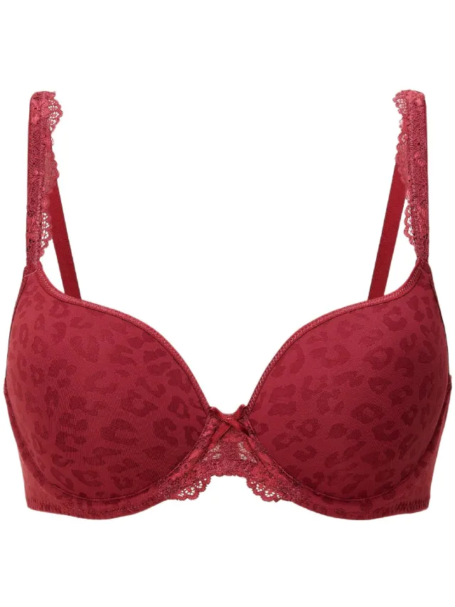 LingaDore DAILY T-Shirt BH Ruby wine jacquard