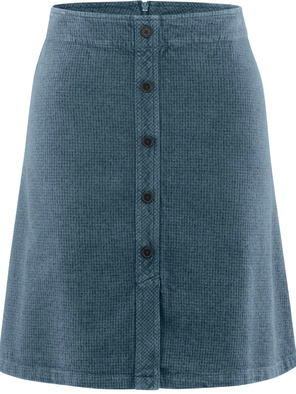 HempAge dames vegan Rok Button Placket Duifblauw blauw, foto 2