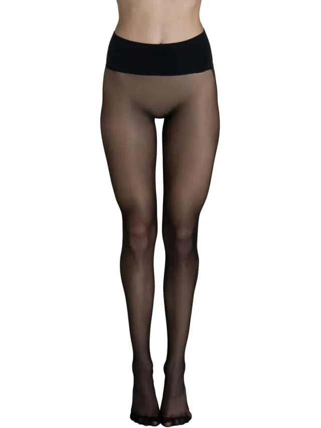 Lisca Panty’s/Kousen Lisca Panty 15 DEN naadloze bandje 10cm Invisible Zwart