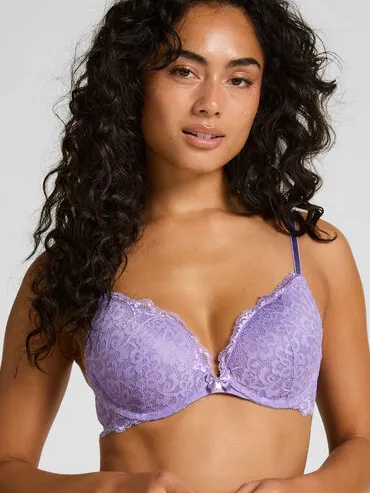 Hunkemöller Voorgevormde push-up beugel bh Marine Paars