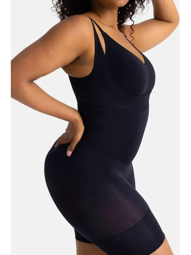 Dorina Absolute Sculpt Bodysuit - Corrigerende Body - Met pijpjes - Naadloos - Verstelbare bandjes - L - Beige