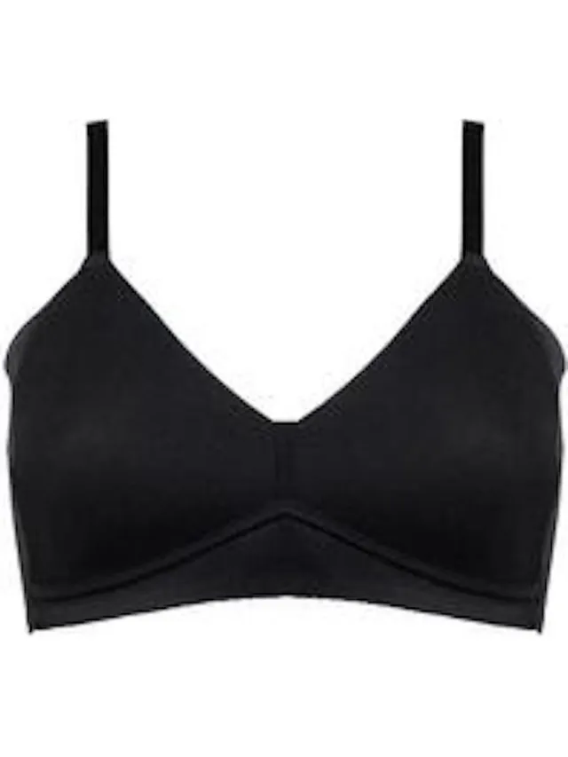Naturana Natural side smoother t-shirt BH zonder beugel Zwart