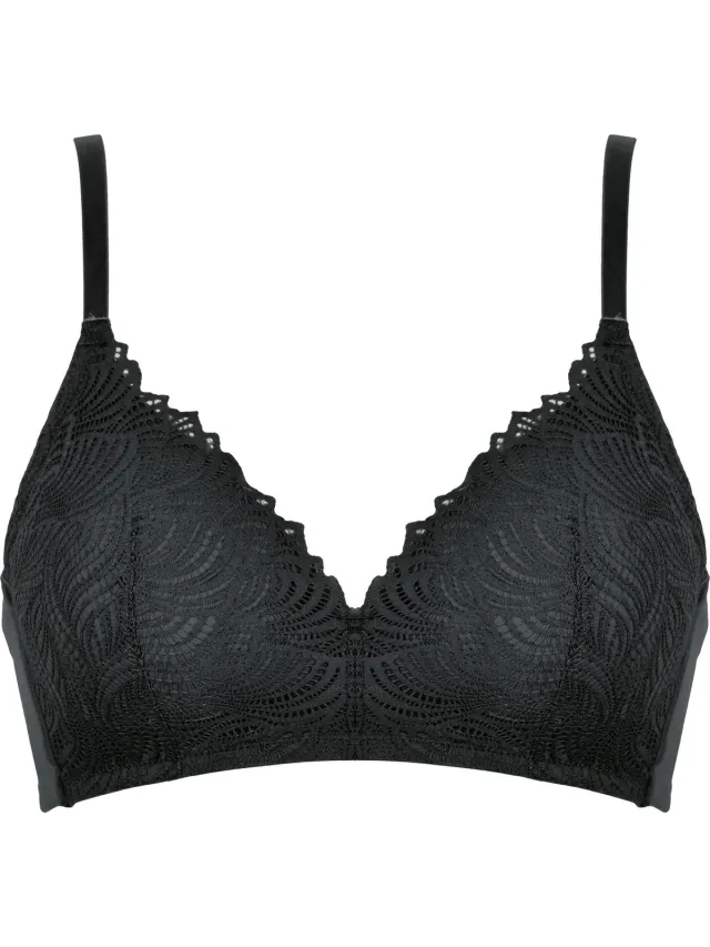 Naturana Soft bh met kant - 5674 - Zwart
