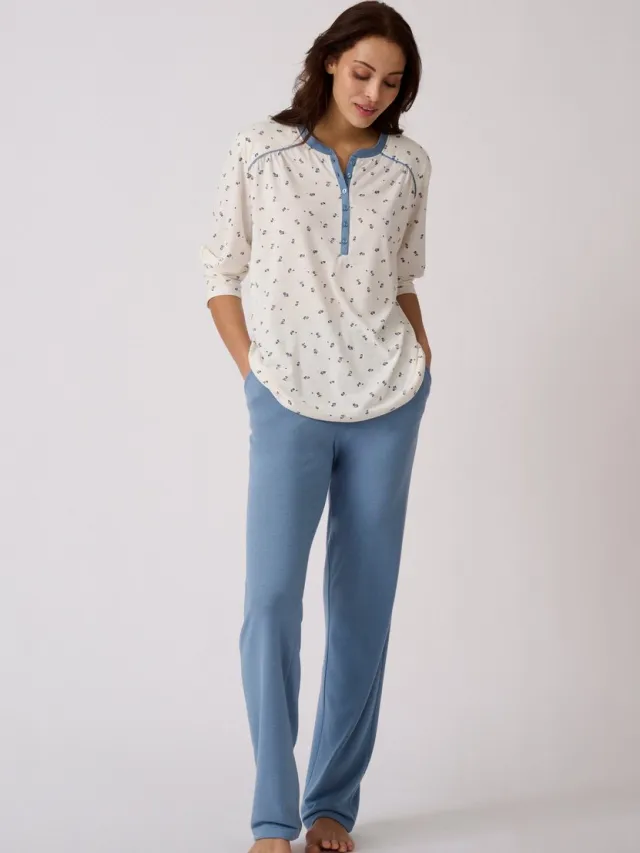Damart Pyjama warme schouders Thermolactyl - Dames - Wit - 34-36 (XS)