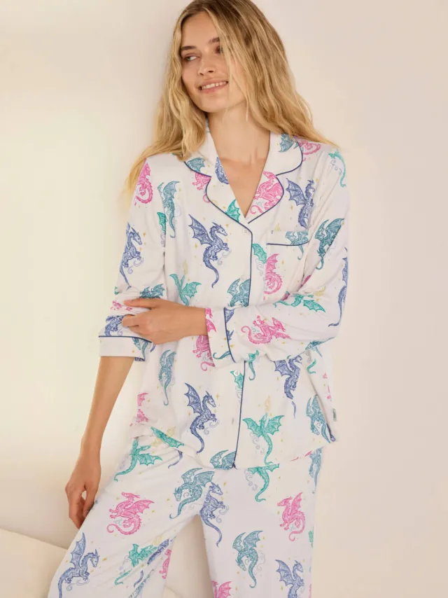 Chelsea Peers pyjama set wit Beige/multi