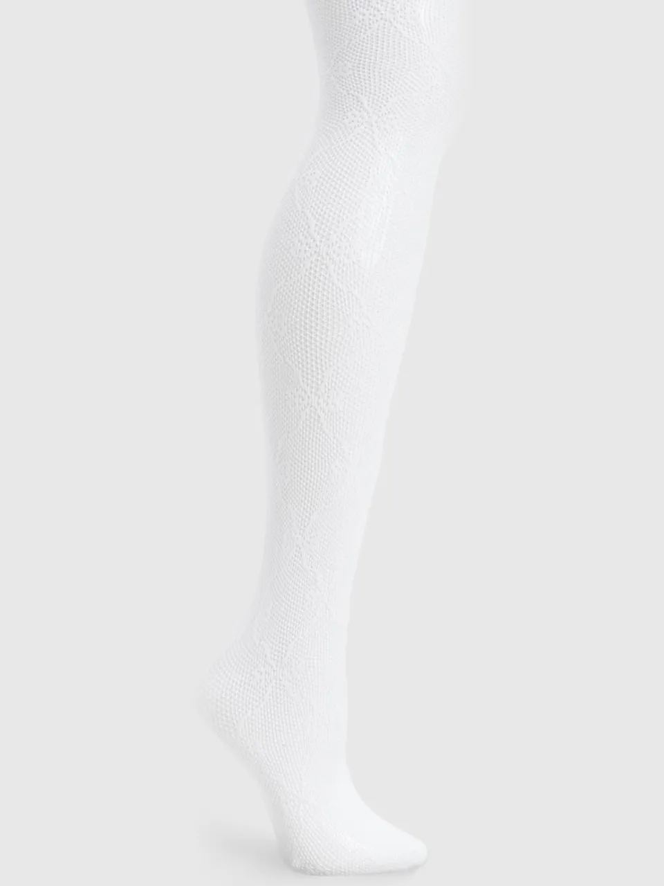 boohoo Dames Strik Bedrukte Visnet Panty's wit, foto 2
