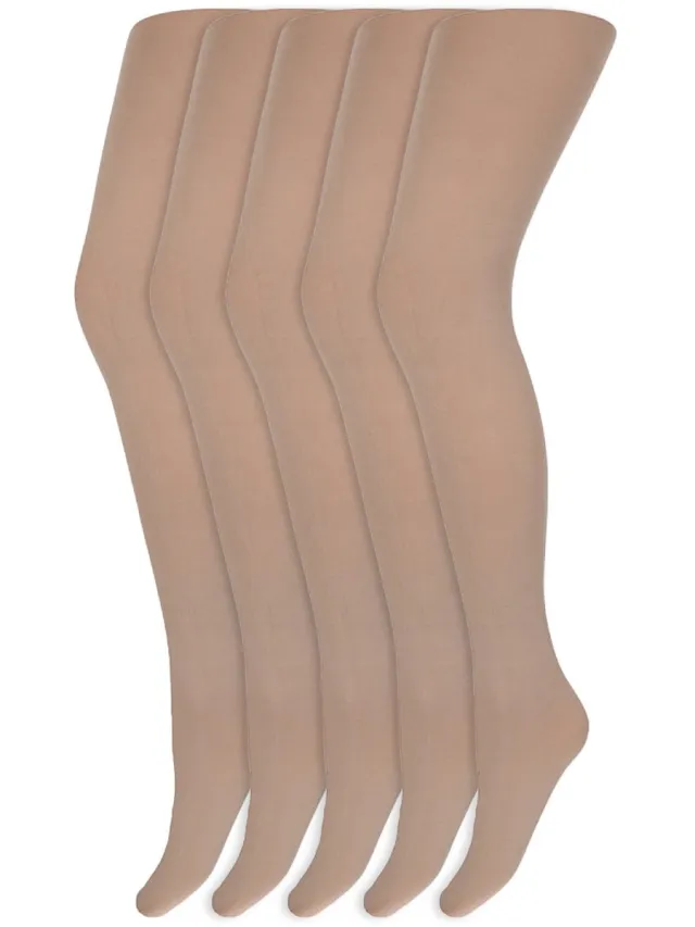 Marianne Gekleurde Panty’S | Micro | 60 Denier | Merk: Marianne | Maat: S T/M Xxl | Kleur: Stone | 5 Paar Beige