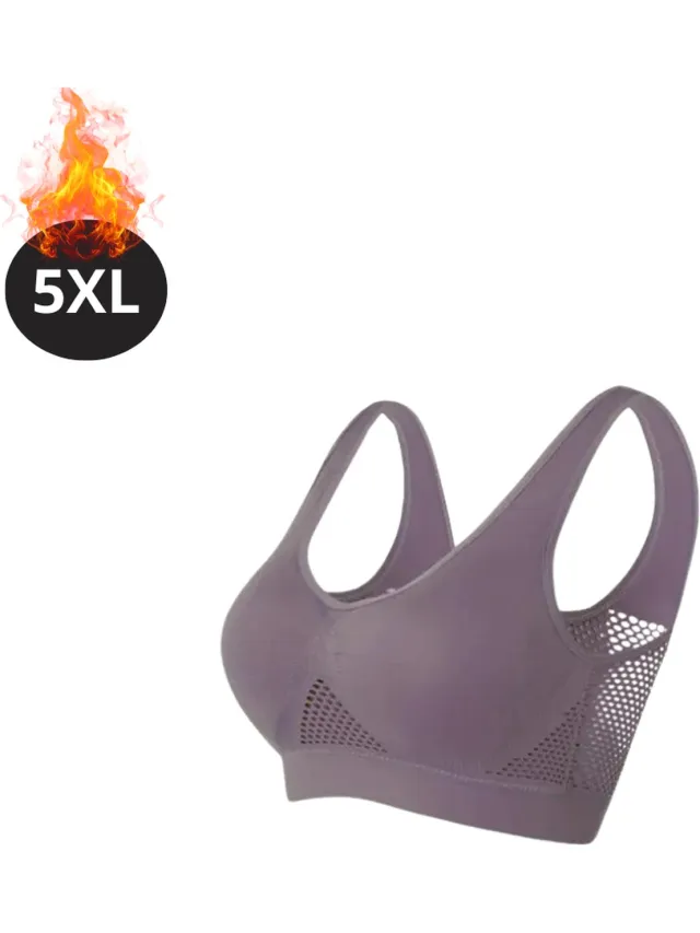 Bovista BH Zonder Beugel - Zonder Bandjes - Push-up Bh's - Comfort Beha - Comfortabel - Sterk - Dames - Plus Size - Donkerpaars