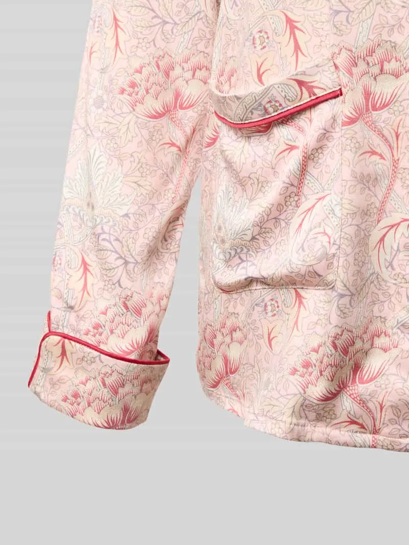 CCDK Copenhagen Pyjamabovendeel met reverskraag, model 'Josephine' roze, foto 3