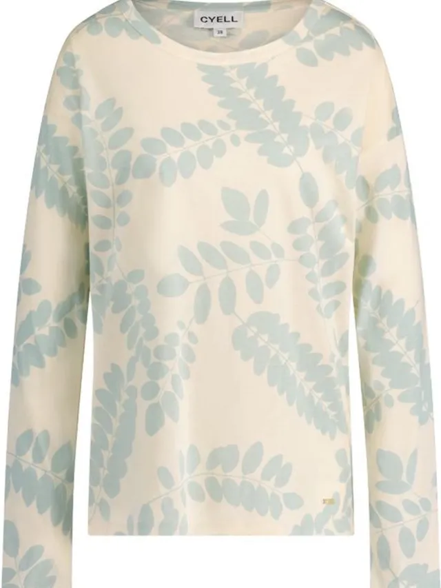 Cyell Pyjamashirt Eucalyptus Ivory meerkleurig