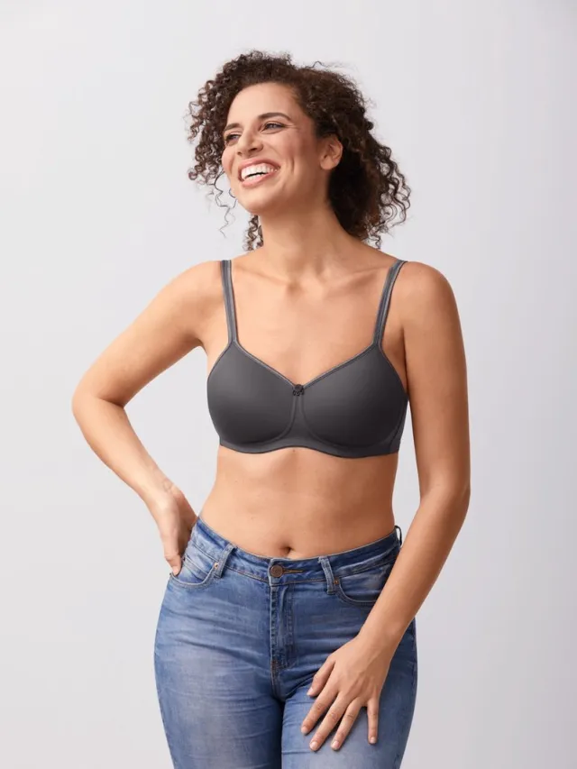 AMOENA BENELUX Amoena Mara Voorgevormde Prothese Bh Mara SB dark grey melange - maat EU 85C / FR Grijs