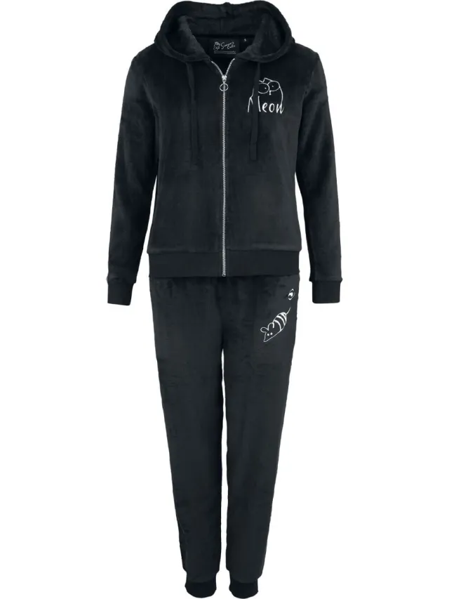Simon's cat Meow Meow Pyjama zwart Polyester