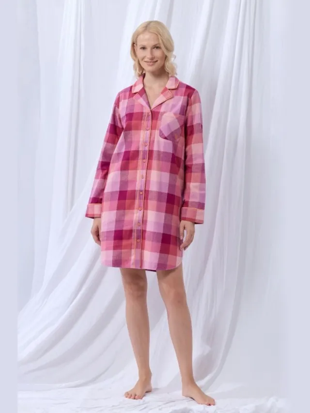 Lords & Lilies slaapkleed dames - framboos roze - 252-50-XDW-W/983