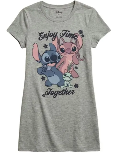 Disney Classics dames nachthemd Lilo & Stitch Grijs