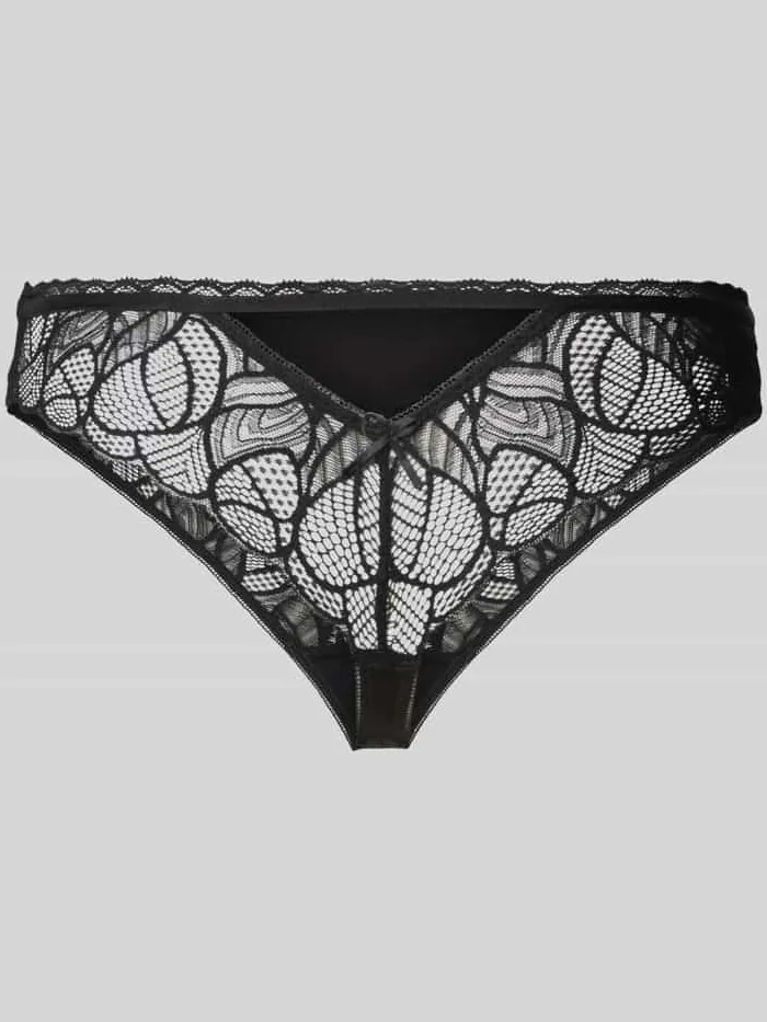 Lascana String met kant, model 'Alicia' zwart, foto 2