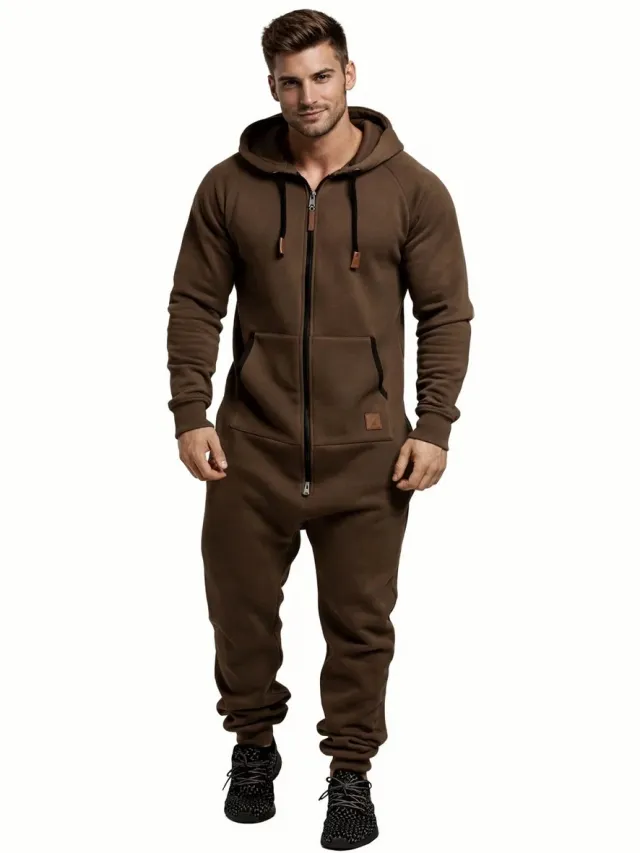 JC Blue Bruine Onesie - Huispak - Onesie mannen - Onesie Vrouwen