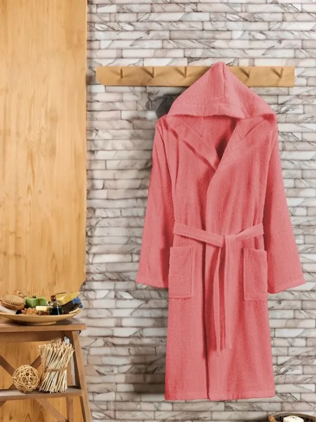 Teksmoda Badjas - Poeder - Badstof - Wellness